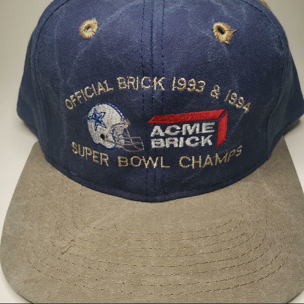 Vintage 1993-1994 Dallas Cowboys Super Bowl Champs Acme Brick strapback hat/cap - Picture 4 of 7